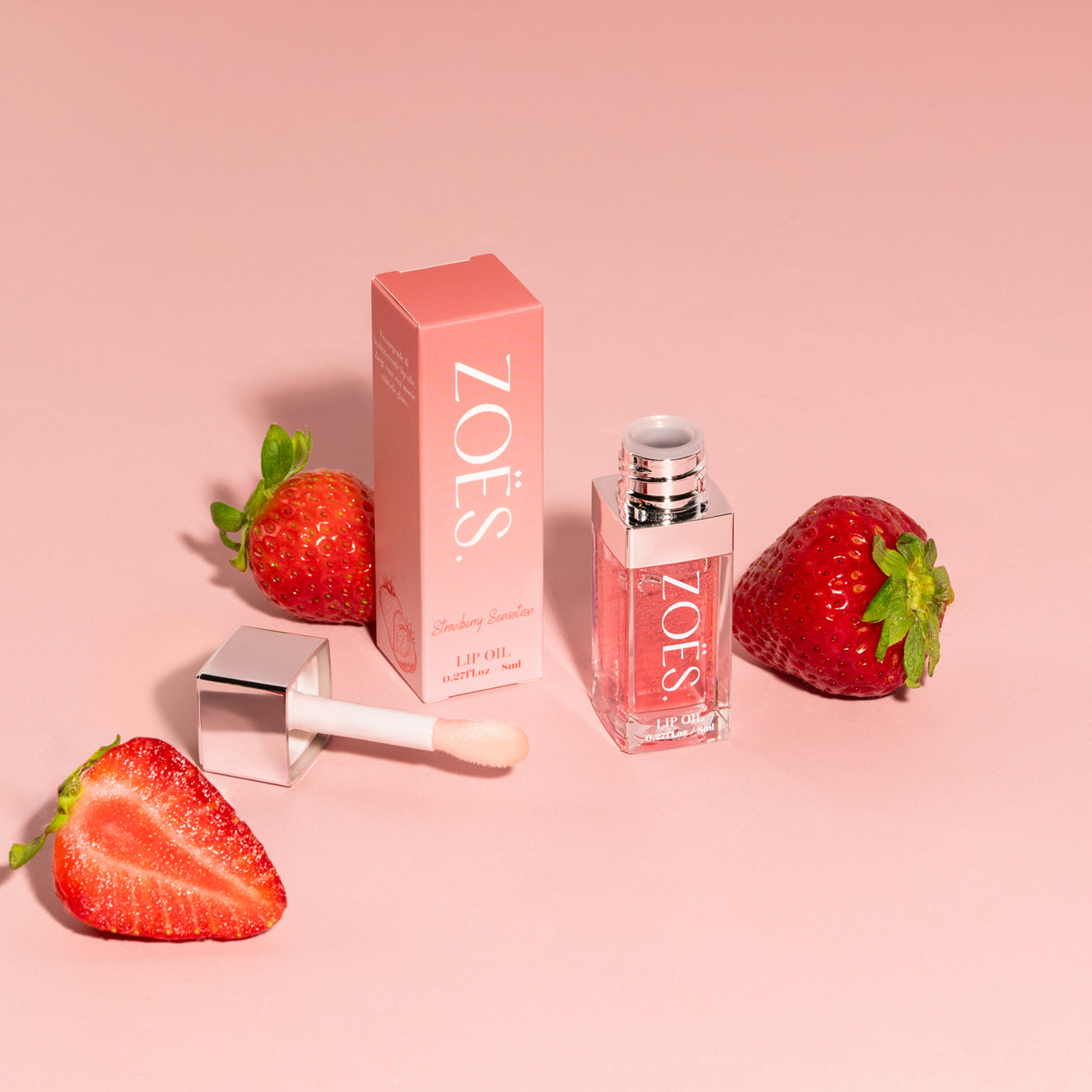 hemp seed lip oil therapy strawberry Lip oil