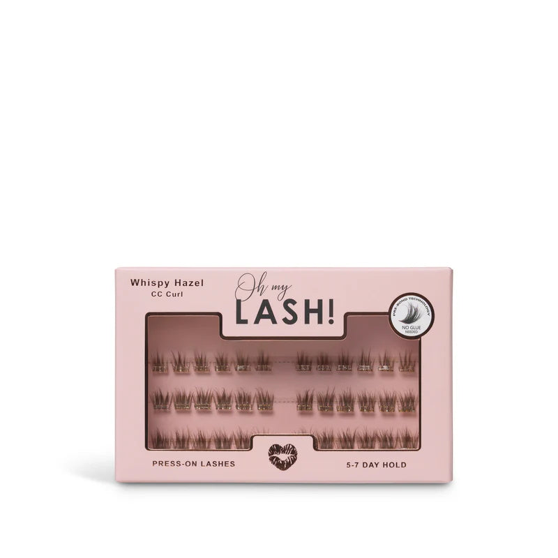 Press on lashes - Whispy Hazel (bruin/ Clear bond)
